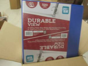 lot 309 image: 6- 2inch Durable D Ring Binders...