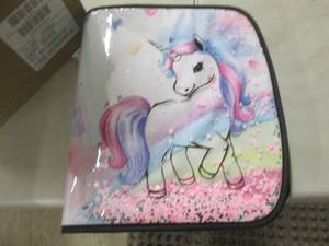 lot 327 image: 4 Unicorn Zipper Binders...