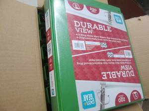 lot 334 image: 12 - 1 inch Durable View D ring Bin...