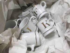 lot 358 image: Monogrammed Espresso Cups...