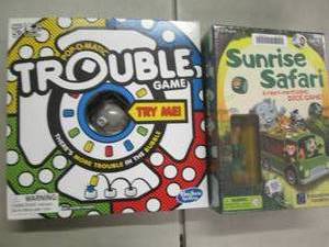 lot 118 image: Trouble, Sunrise Safari Dice Game...