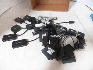 Box of USB and misc adapters