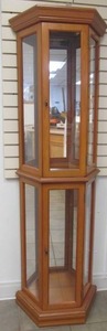 Wooden curio angled shelf