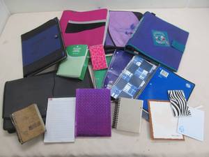 Binders, notebooks, journals