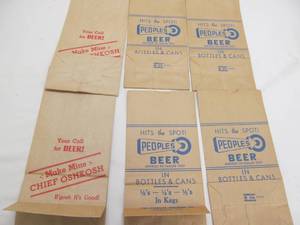 vintage beer packing bags