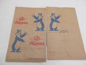 vintage Hamms beer packing bags