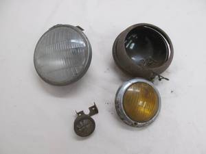 Vintage headlight, light assembly, gauge
