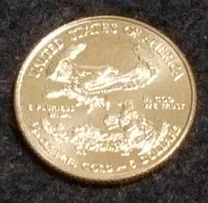 2011 US $5 GOLD EAGLE 110th Oz GOLD