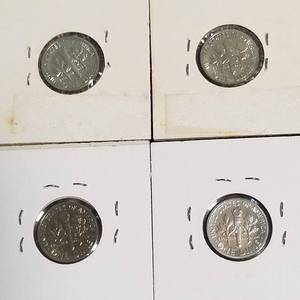 4 PROOF ROOSEVELT DIMES 1969-S 1970-S 1971-S 1972-S PROOF STRIKES