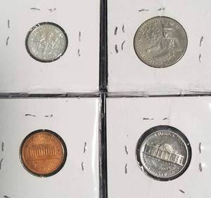 GROUP OF 4 PROOF COINS 25C 10C 5C 1C