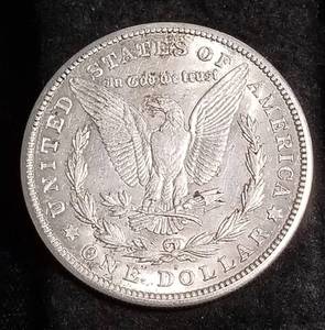 1921-S MORGAN SILVER DOLLAR AU