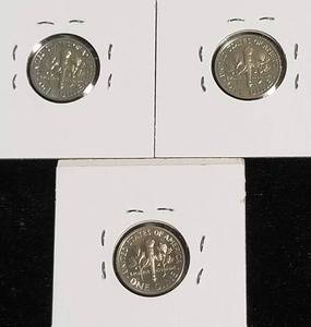 3 PROOF US DIMES 1987-S 1988-S 1990-S