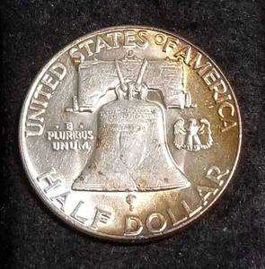1962-D FRANKLIN HALF DOLLAR BU NICELY TONED