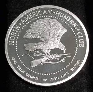 1 TROY OZ. .999 FINE SILVER NORTH AMERICAN HUNTING CLUB SUPER SLAM