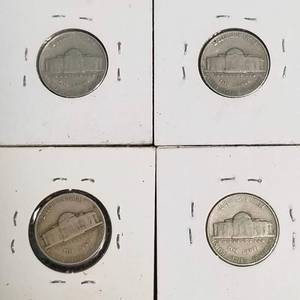 4 US NICKELS 1939 1940 P-D-S