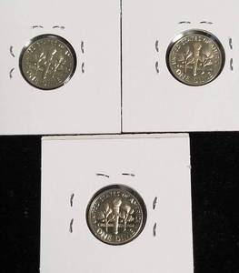 3 PROOF US DIMES 1977-S 1978-S 1979-S