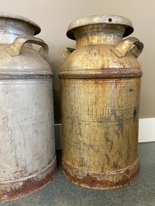 lot 109 image: Four Metal Milk Pails