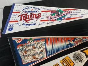 lot 84 image: (3) Minnesota Professional Sports Pennants