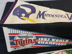 lot 85 image: (3) Minnesota Professional Sports Pennants