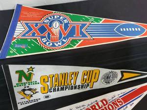 lot 86 image: (3) Minnesota Professional Sports Pennants