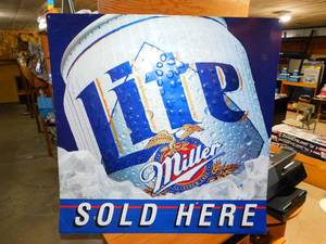 lot 183 image: Metal Miller Lite Sign