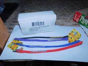 lot 21 image: New Tinys Cat Collars with Sequins and Bells