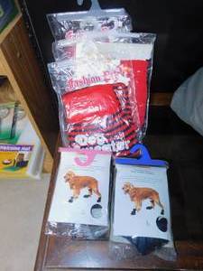 lot 63 image: New Arctic Fleece Dog Boots  Fashion Pet & Amazing Red Dog Sweaters