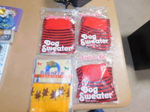 lot 87 image: 3 New Fashion Pet Red & Black Dog Sweaters  Pooch Plus Sweater Pull