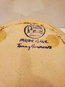 lot 3 image: Marshall Pottery Handmade Pitcher, Signed by Master Potter Tommy Humphries (9)