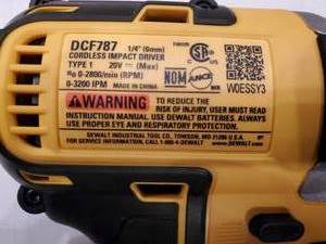 lot 49 image: DeWalt 20vmax Brushless Cordless Impact Driver (Brand New)