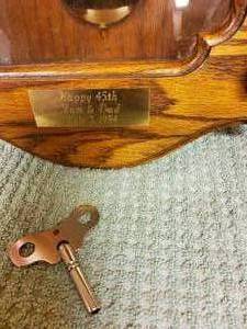 lot 63 image: Oak wall clock