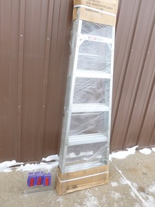 lot 6 image: 6 Aluminum step ladder. New condition. As shown.