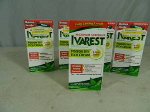 5 New Ivarest Poision Ivy Cream and 4 Blistex
