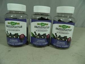 3 New Bottles of Sambucus Elderberry