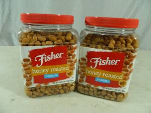 4 lbs 8 oz of Fisher Honey Roasted Peanuts