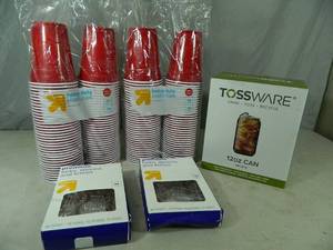 New Tossware, Red Cups, and Utensils