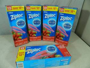 5 New Boxes of Ziploc Bags