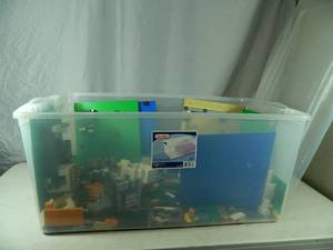 Large Tote with Assorted Legos