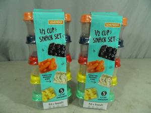 10 New Fit and Fresh Storage Containers with Lids