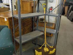 lot 35 image: 2 Metal Shelving Units 30 x 14 x 5...