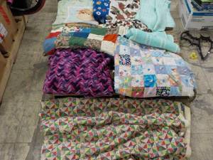 lot 54 image: Homemade Quilts and Fleece Throws...