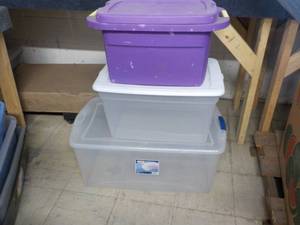 lot 62 image: 3 Storage Tubs and Covers...