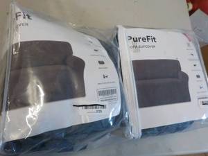 lot 102 image: 2 Pure Fit Sofa Slip Covers...