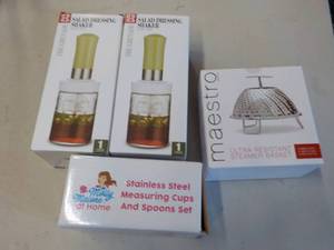lot 105 image: Lot of 2 Salad Dressing Shakers, 1 ...