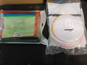 lot 114 image: Reusable Silicone Bags and Fragile ...