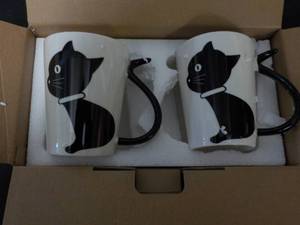 lot 169 image: Set of 6 Cat Ceramic Cups...