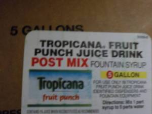 lot 287 image: 2 - 5 Gallon Tropicana Fruit Punch ...