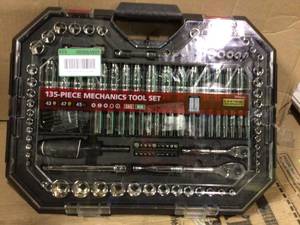 lot 19 image: Clear Case Mechanics Tool Set (135-Piece) by Husky in good condition 