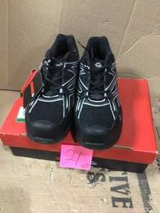 lot 21 image: Mens Jetstream Slip Resistant Athletic Shoes - Composite Toe - Black Size 11.5(W) by Wolverine in good condition 