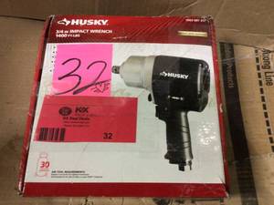 lot 32 image: 1400 ft.lbs. 34 in. Impact Wrench by Husky in good condition 